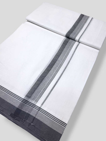 Pure White Cotton Men's Double Dhoti