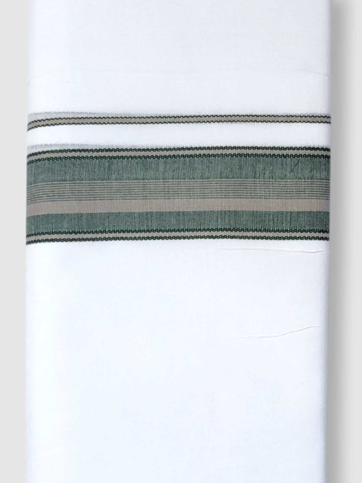 Pure White Cotton Men's Double Dhoti