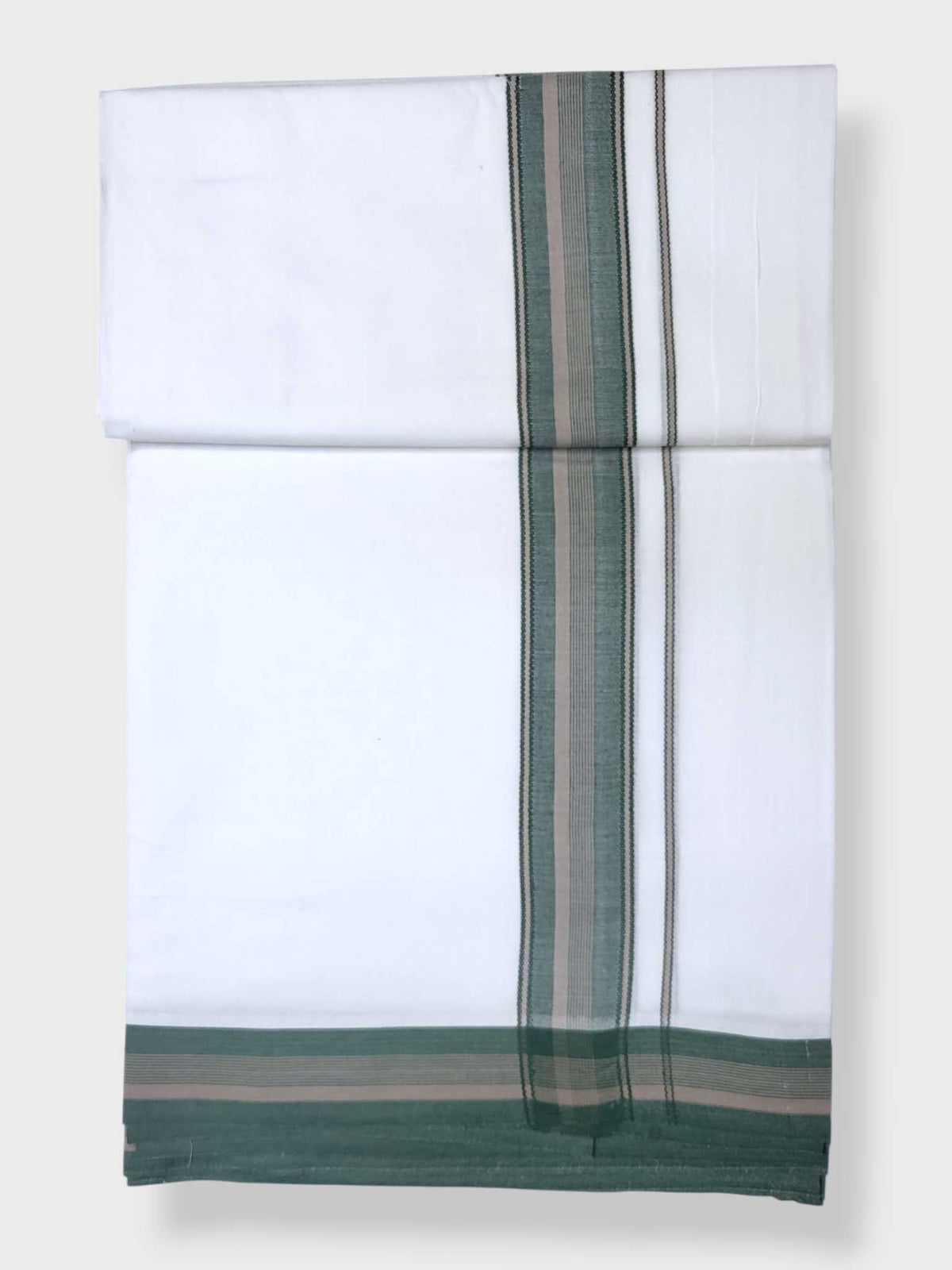 Pure White Cotton Men's Double Dhoti