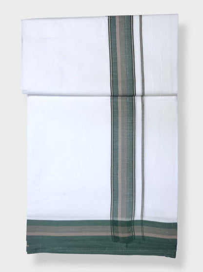 Pure White Cotton Men's Double Dhoti
