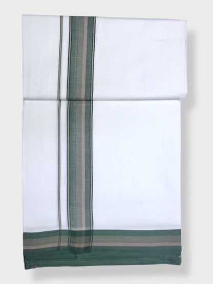 Pure White Cotton Men's Double Dhoti