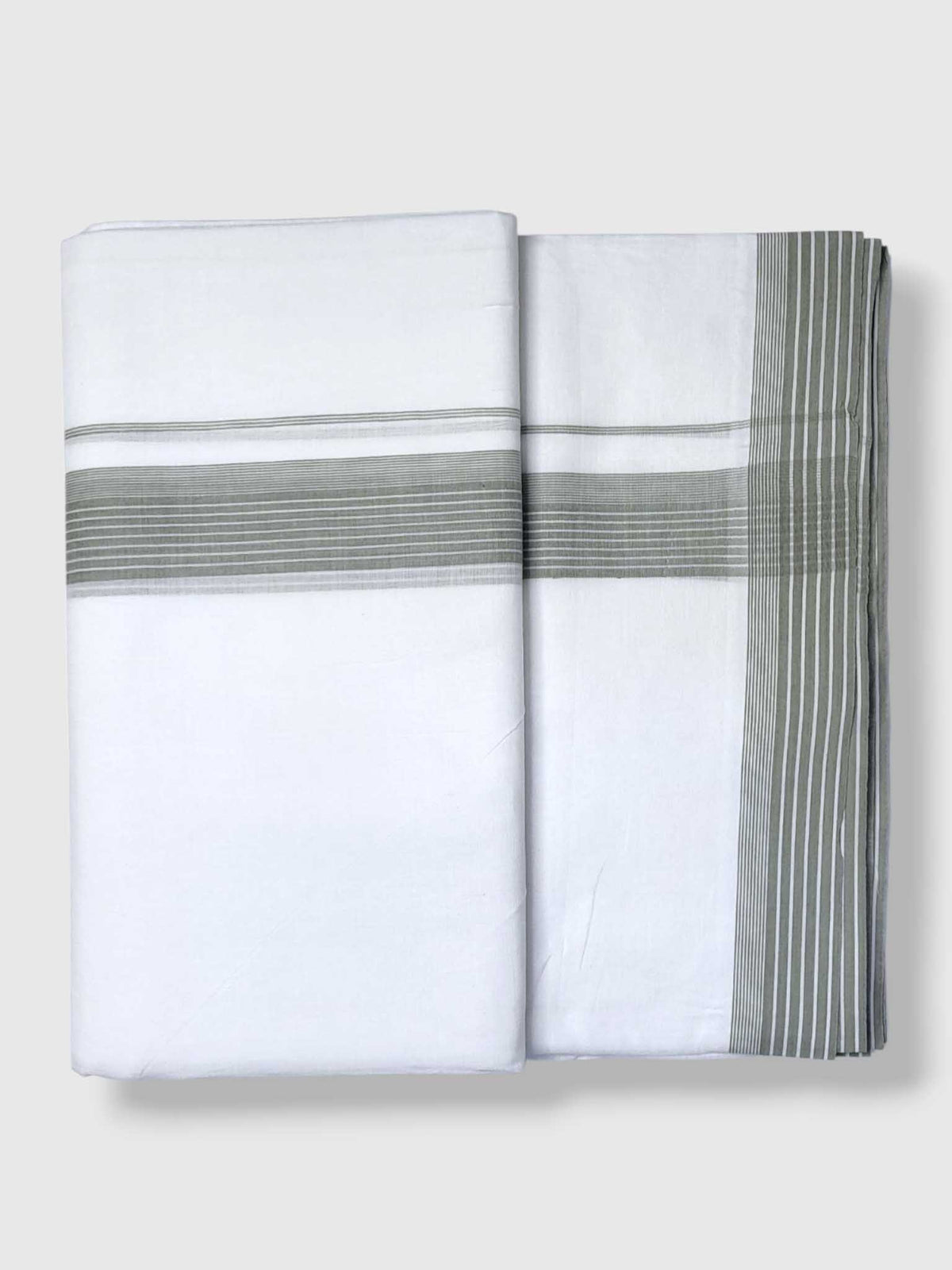 Pure White Cotton Men's Double Dhoti