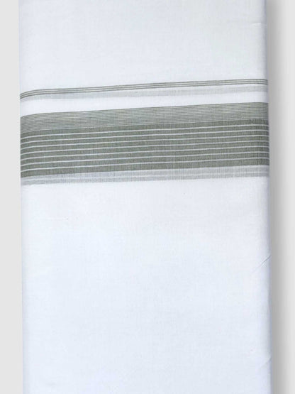 Pure White Cotton Men's Double Dhoti