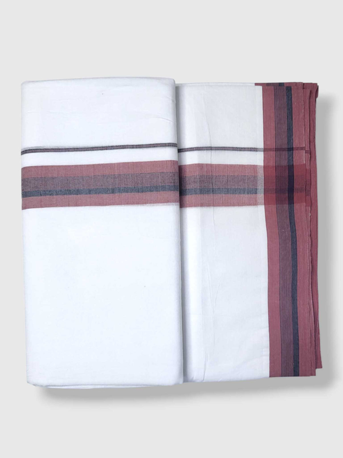 Pure White Cotton Men's Double Dhoti