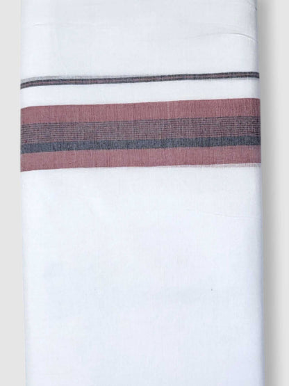 Pure White Cotton Men's Double Dhoti