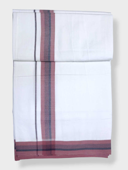 Pure White Cotton Men's Double Dhoti