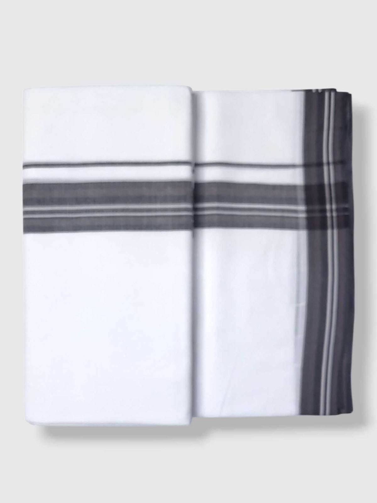 Pure White Cotton Men's Double Dhoti