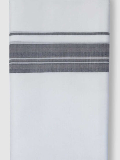 Pure White Cotton Men's Double Dhoti