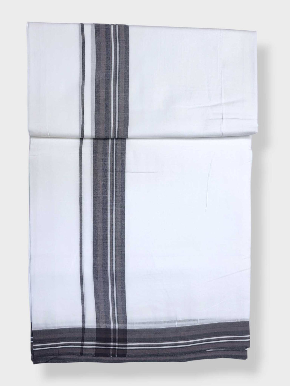 Pure White Cotton Men's Double Dhoti