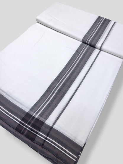 Pure White Cotton Men's Double Dhoti