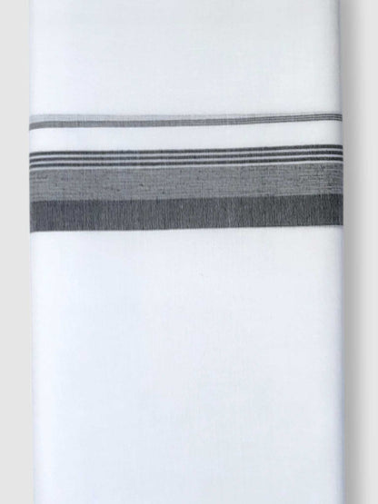 Pure White Cotton Men's Double Dhoti