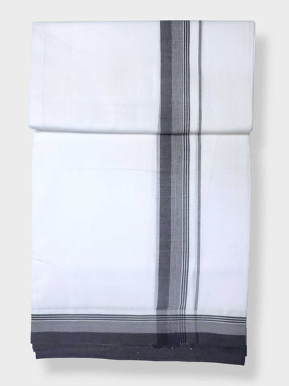 Pure White Cotton Men's Double Dhoti
