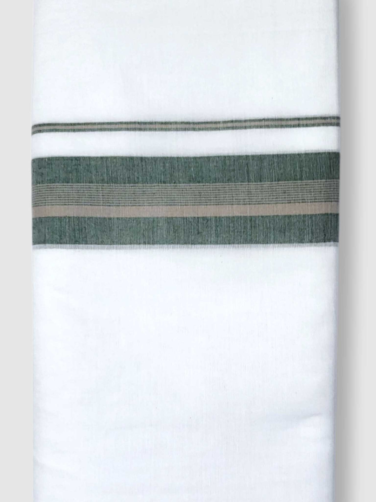 Pure White Cotton Men's Double Dhoti