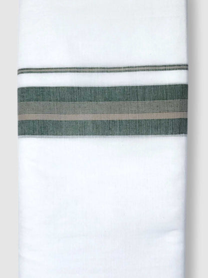 Pure White Cotton Men's Double Dhoti
