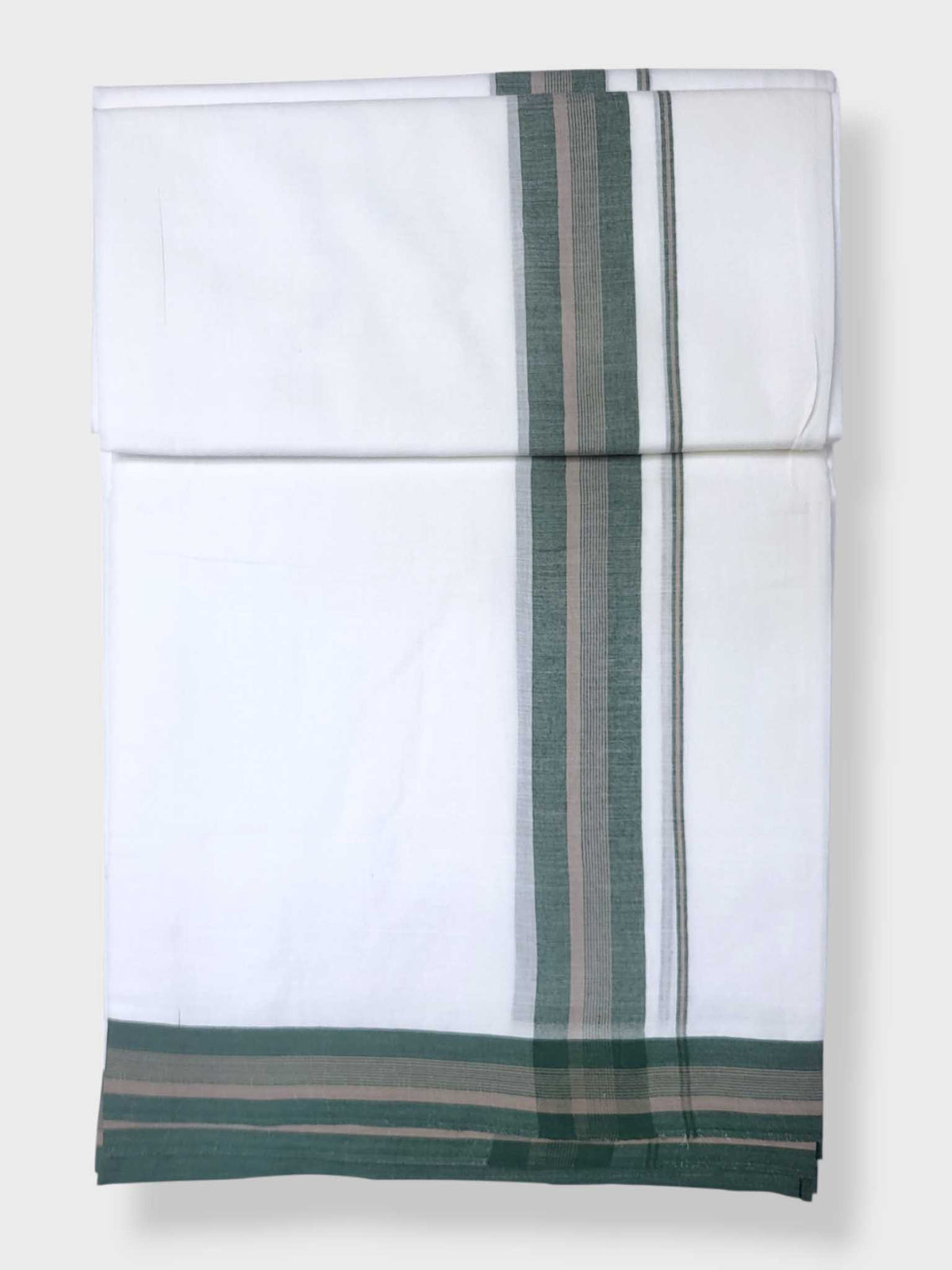 Pure White Cotton Men's Double Dhoti
