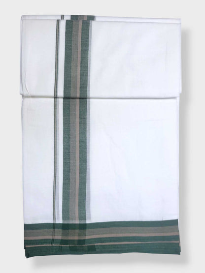 Pure White Cotton Men's Double Dhoti