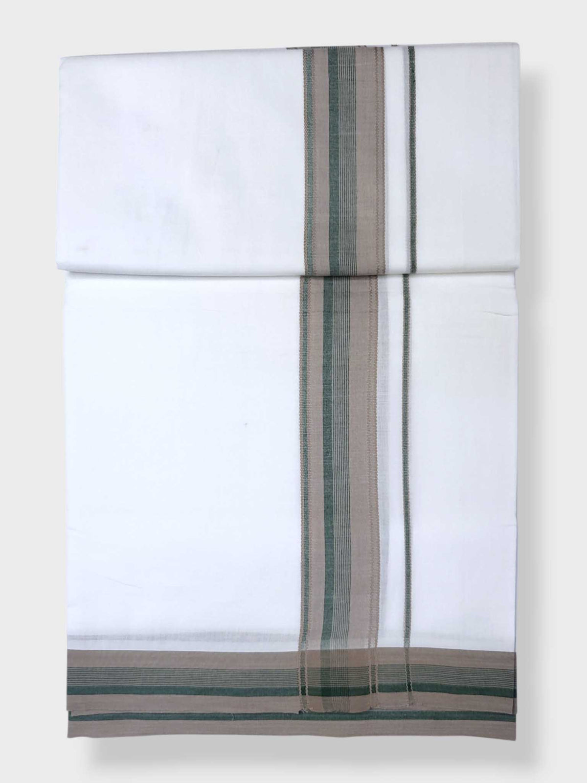 Pure White Cotton Men's Double Dhoti