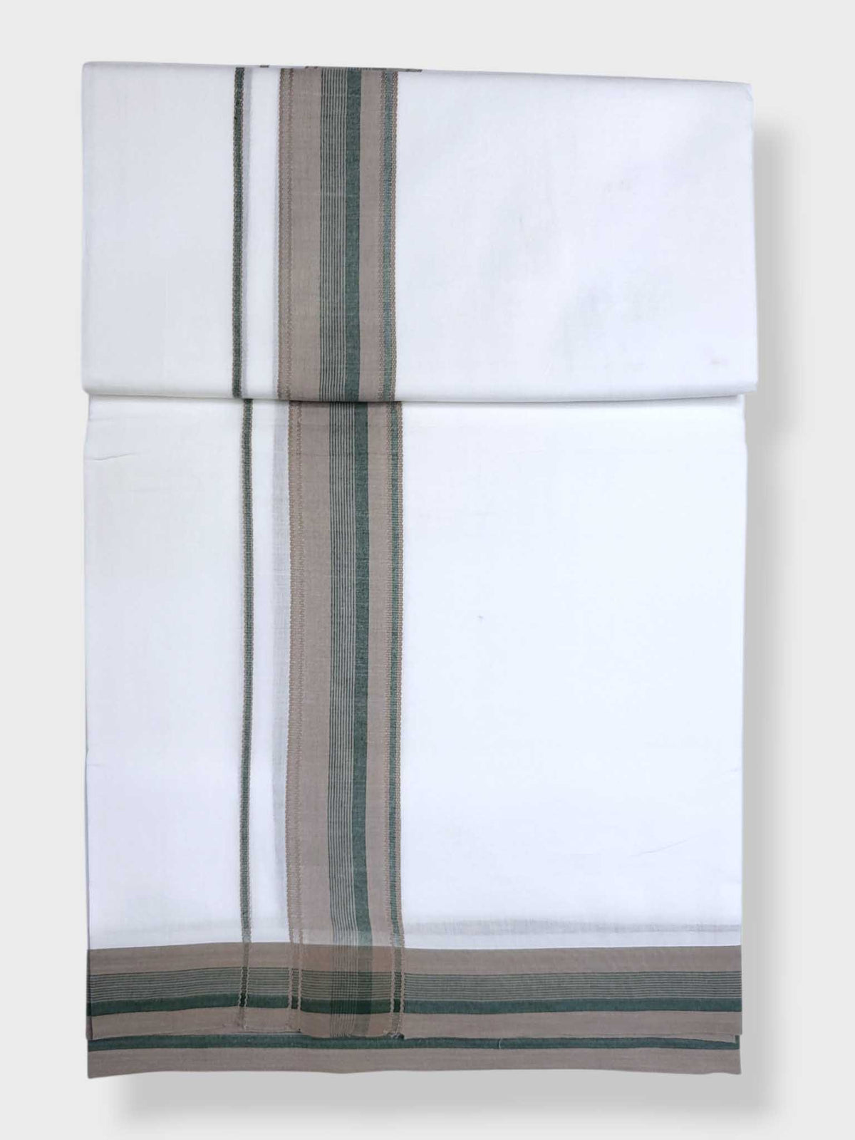 Pure White Cotton Men's Double Dhoti
