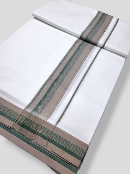 Pure White Cotton Men's Double Dhoti