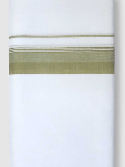 Pure White Cotton Men's Double Dhoti