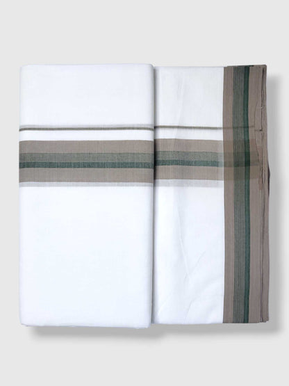 Pure White Cotton Men's Double Dhoti