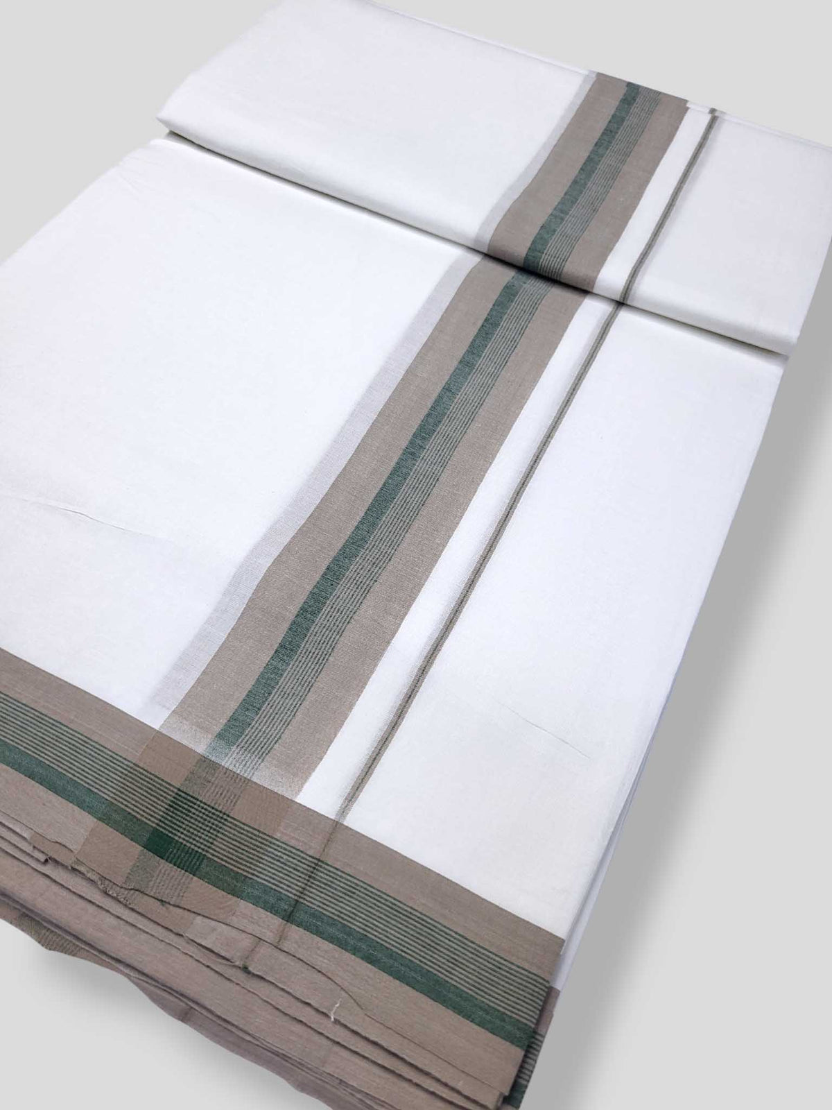 Pure White Cotton Men's Double Dhoti