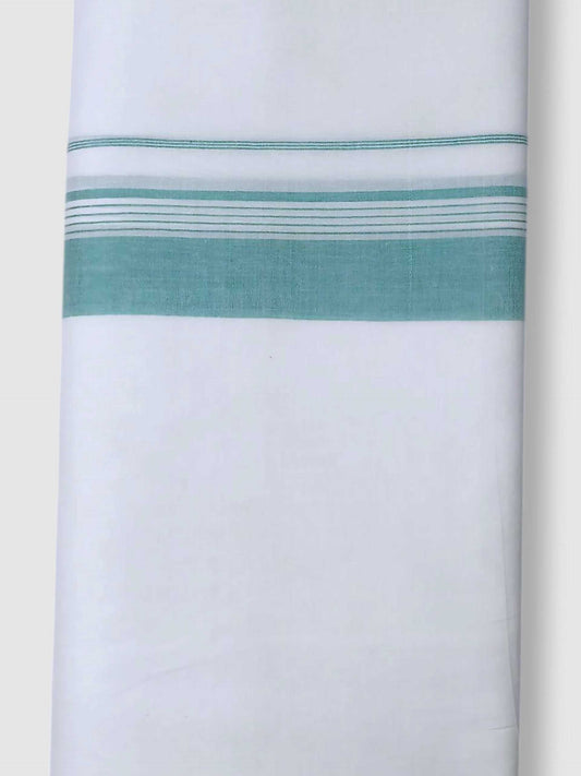 Pure White Cotton Men's Double Dhoti