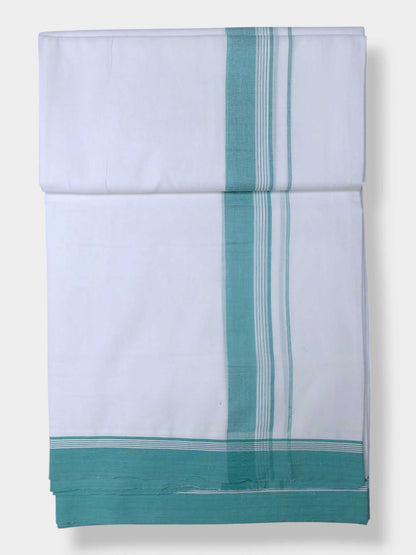 Pure White Cotton Men's Double Dhoti