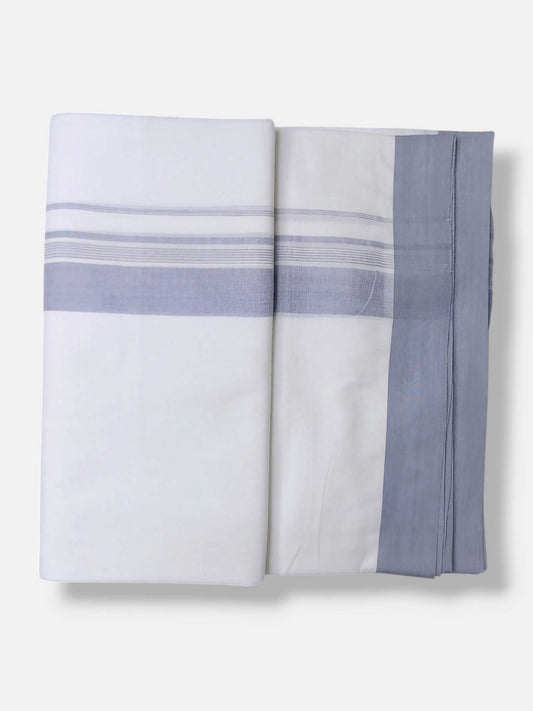 Pure White Cotton Men's Double Dhoti