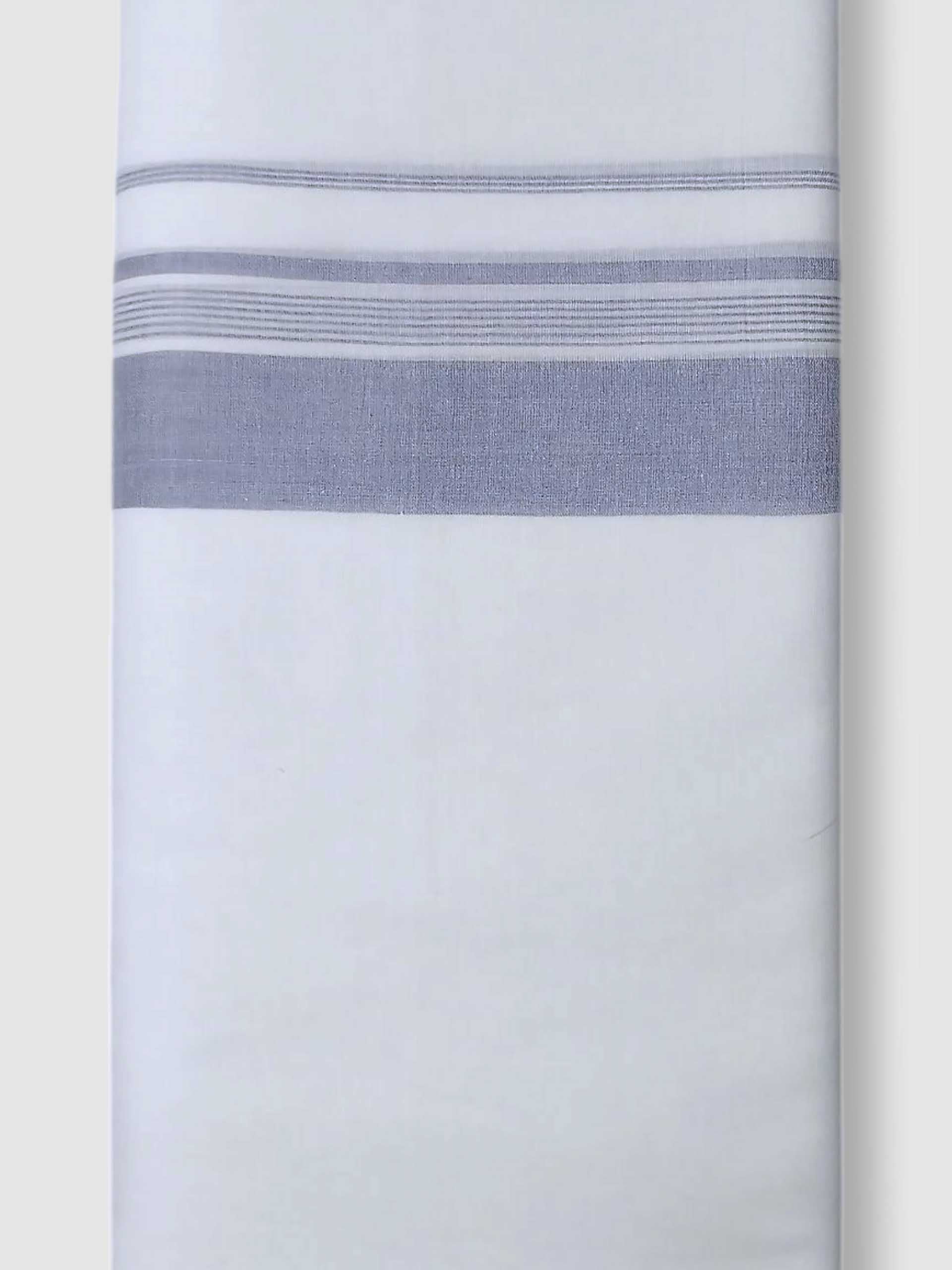 Pure White Cotton Men's Double Dhoti