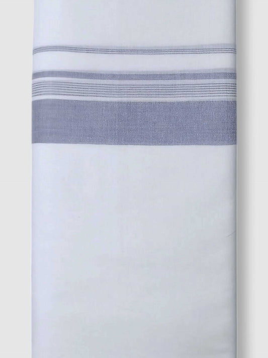 Pure White Cotton Men's Double Dhoti