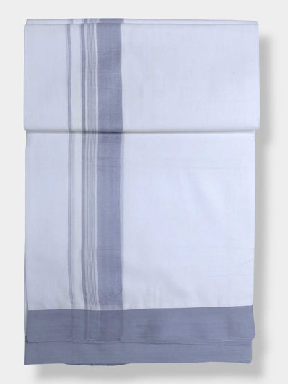 Pure White Cotton Men's Double Dhoti