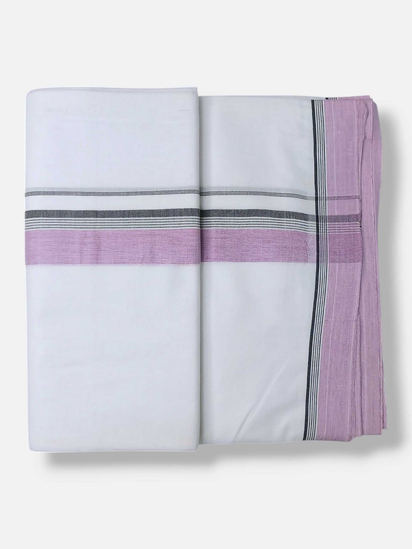 Pure White Cotton Men's Double Dhoti