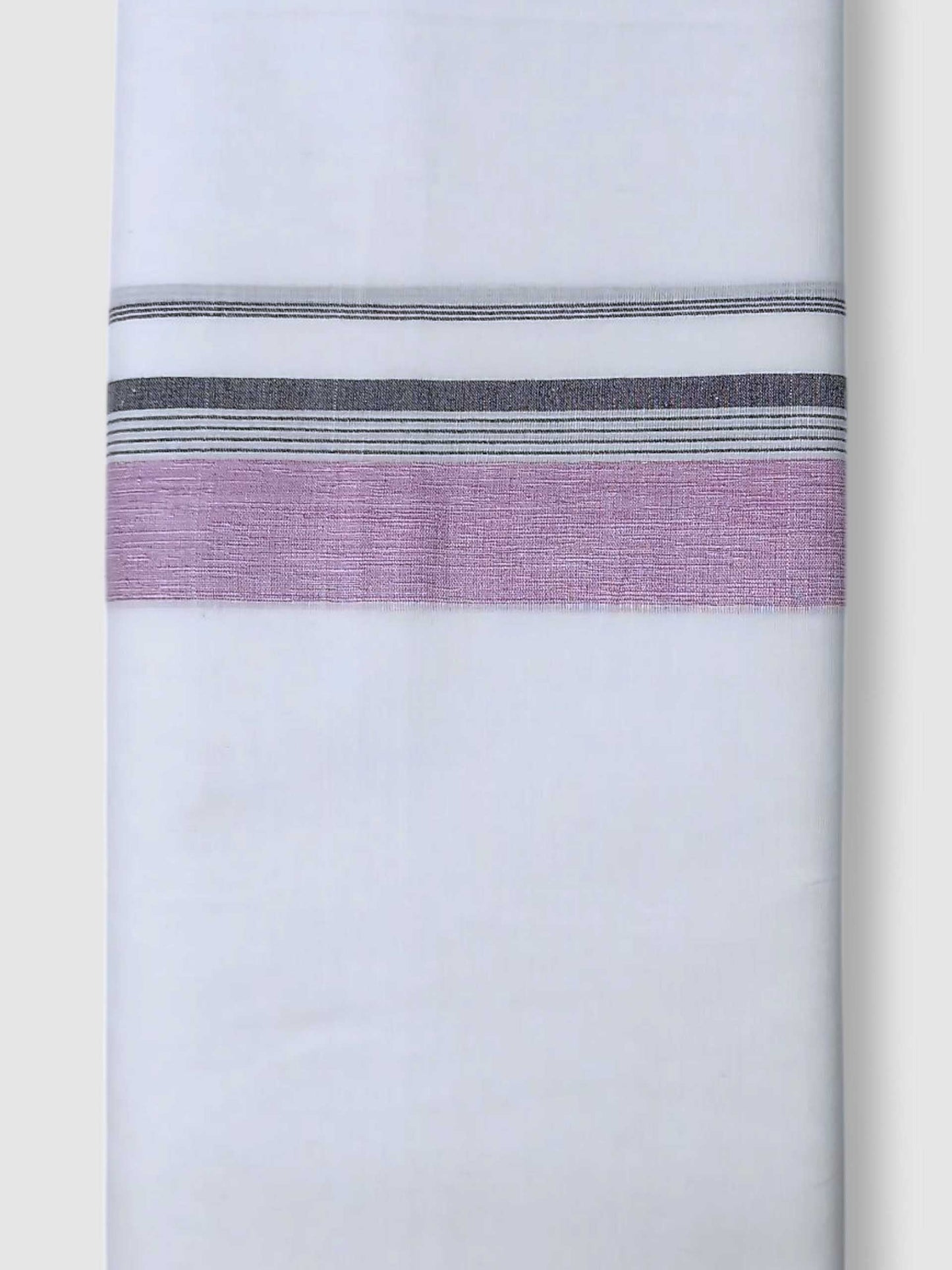 Pure White Cotton Men's Double Dhoti