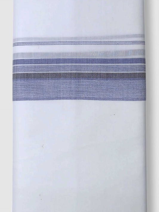 Pure White Cotton Men's Double Dhoti