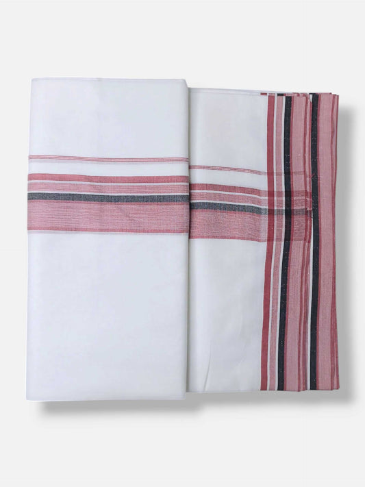 Pure White Cotton Men's Double Dhoti