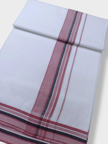 Pure White Cotton Men's Double Dhoti