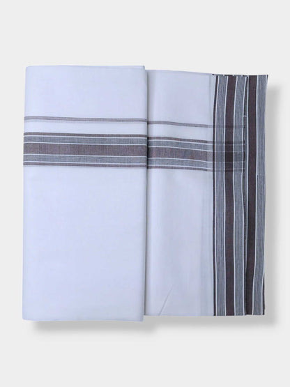Pure White Cotton Men's Double Dhoti