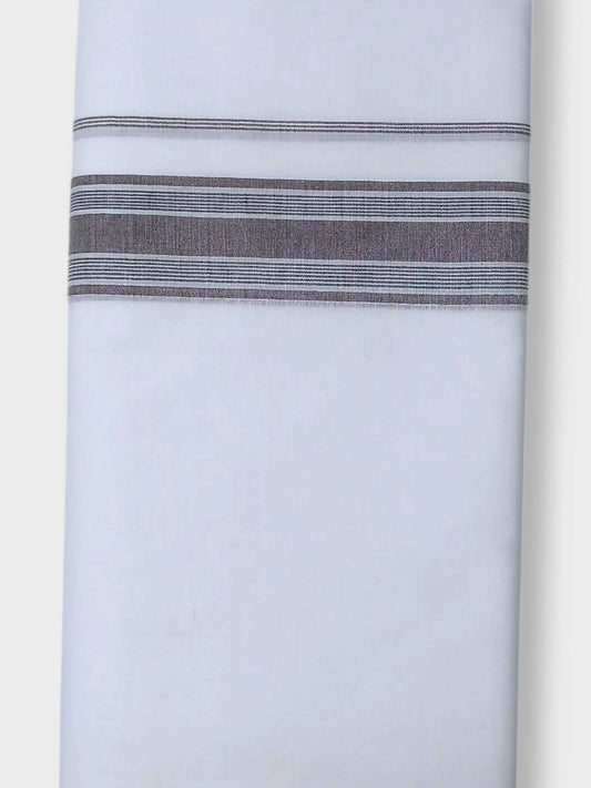Pure White Cotton Men's Double Dhoti