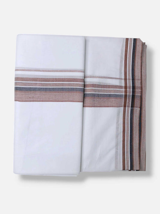 Pure White Cotton Men's Double Dhoti