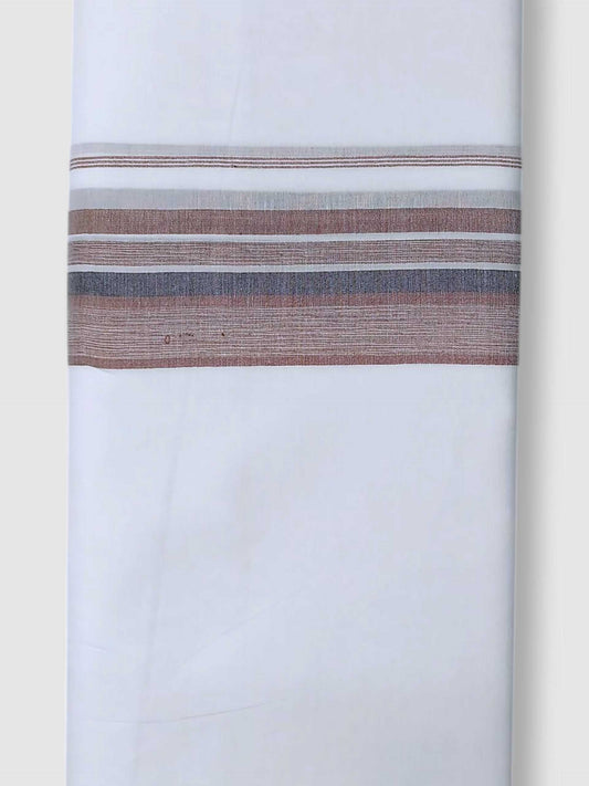 Pure White Cotton Men's Double Dhoti