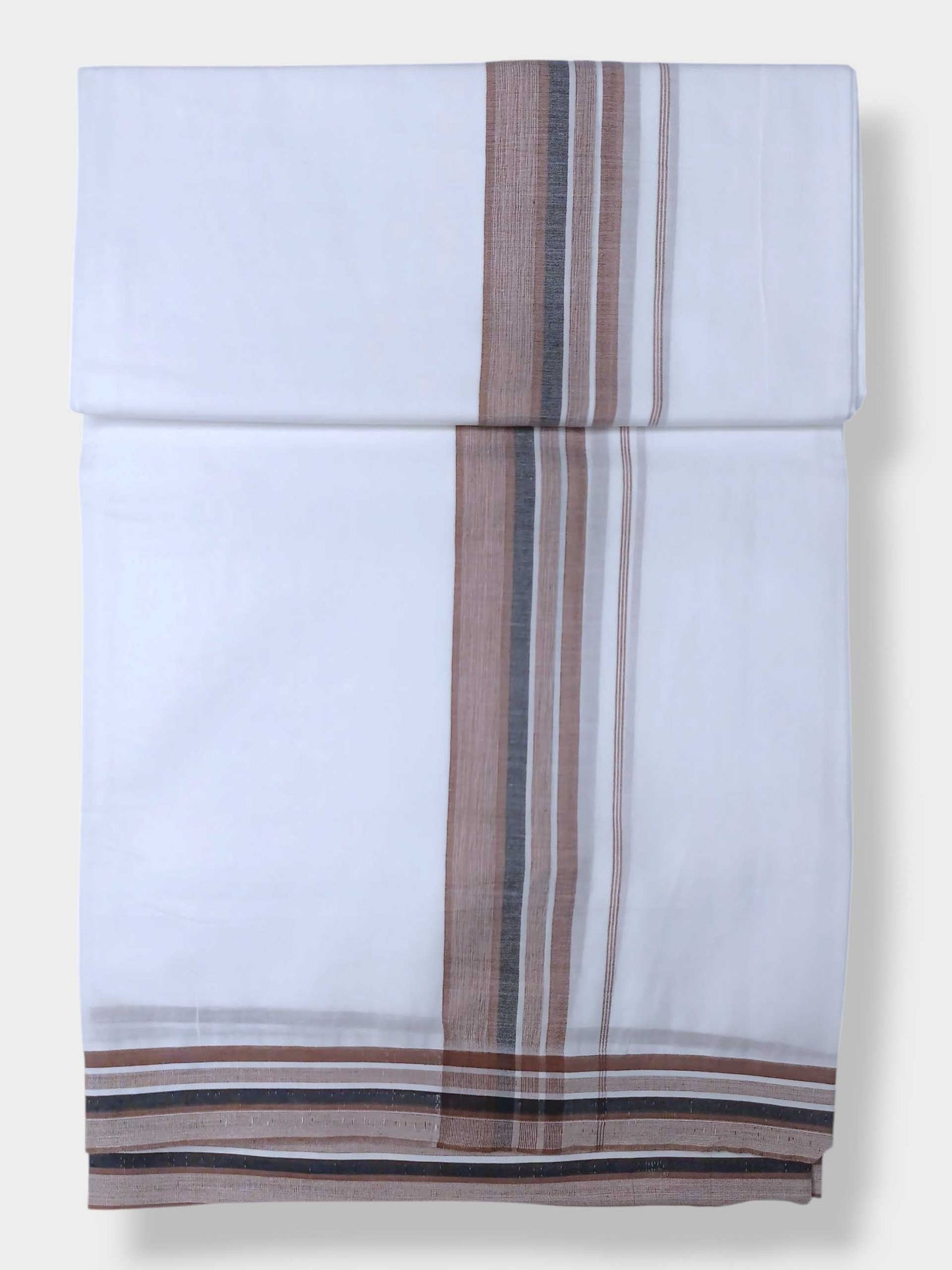 Pure White Cotton Men's Double Dhoti