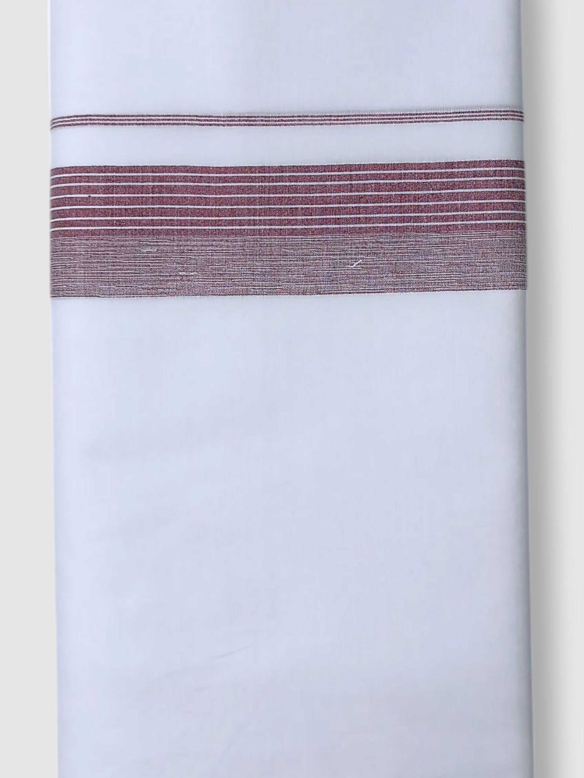 Pure White Cotton Men's Double Dhoti