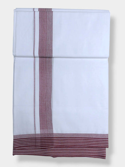 Pure White Cotton Men's Double Dhoti
