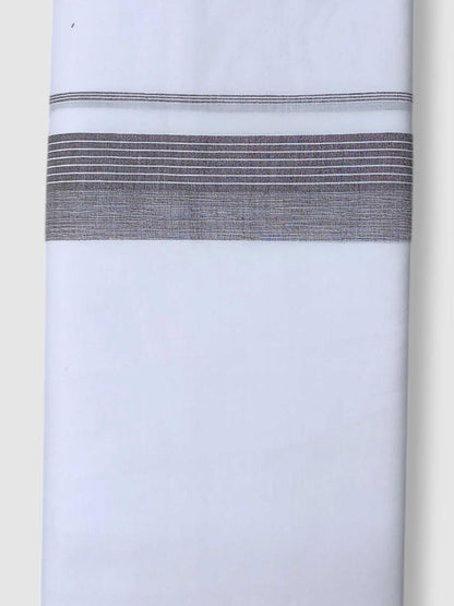 Pure White Cotton Men's Double Dhoti