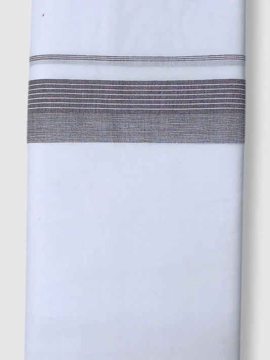 Pure White Cotton Men's Double Dhoti
