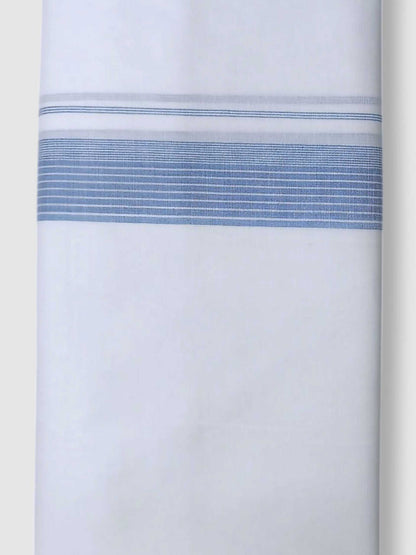 Pure White Cotton Men's Double Dhoti