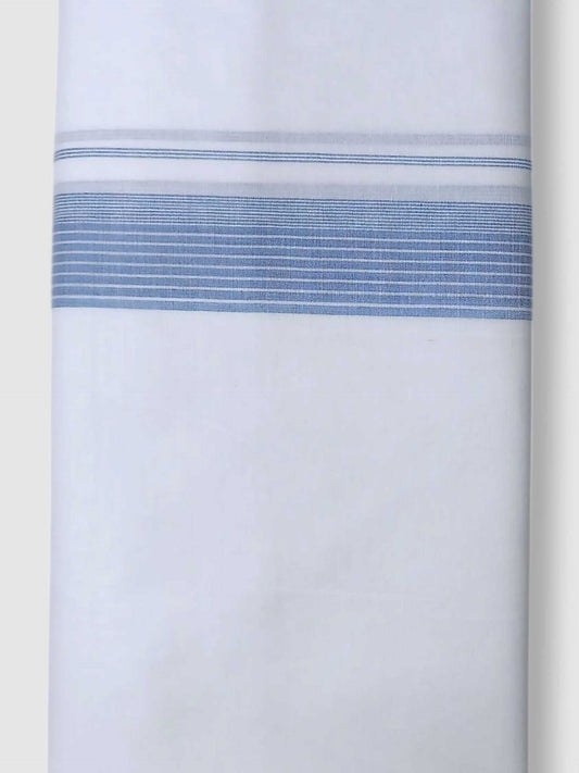 Pure White Cotton Men's Double Dhoti