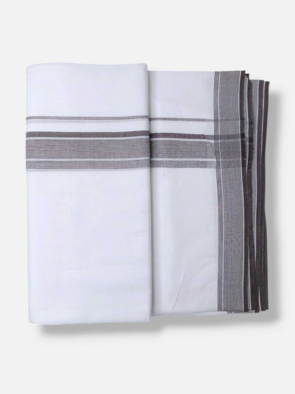 Pure White Cotton Men's Double Dhoti