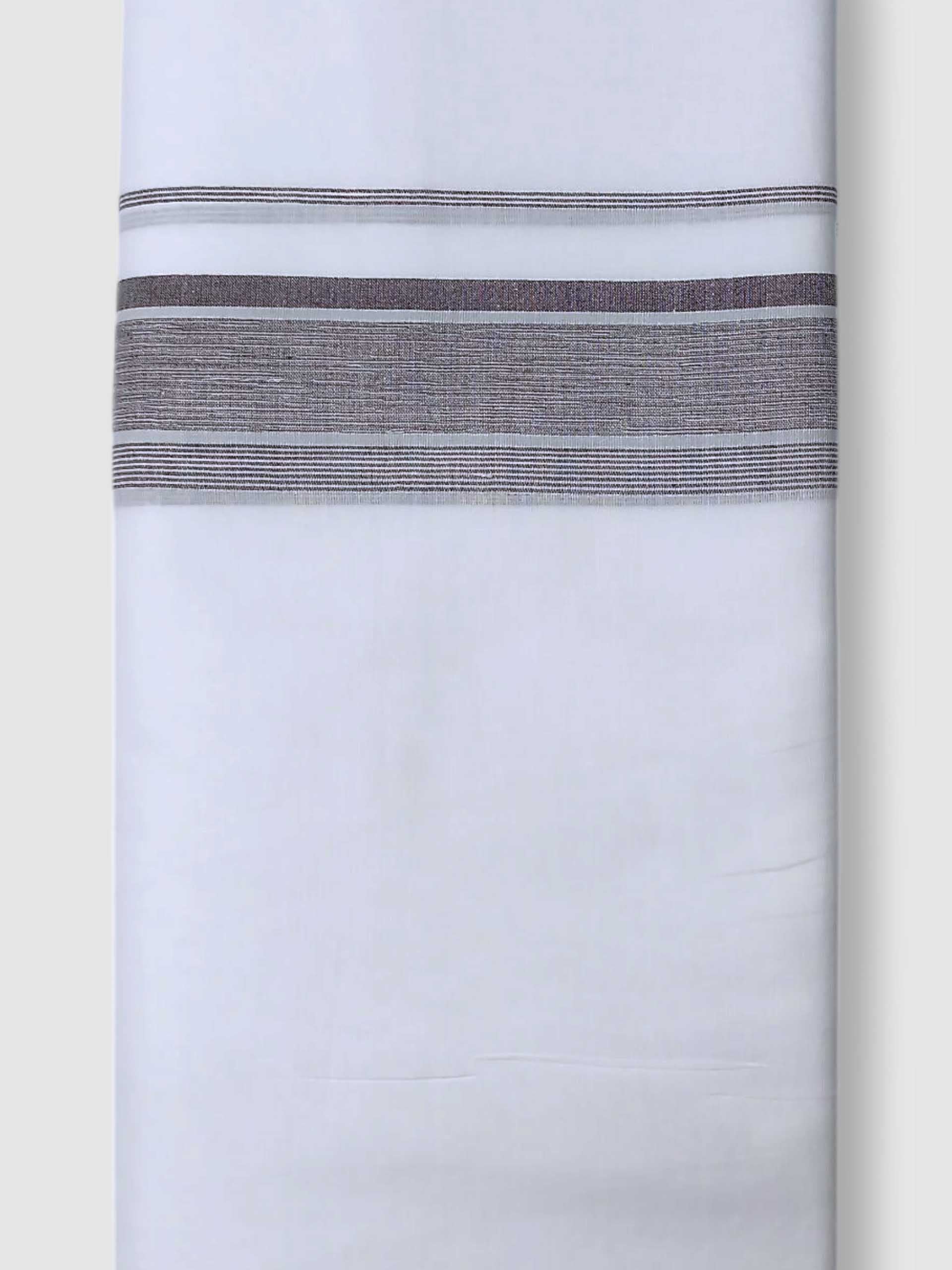 Pure White Cotton Men's Double Dhoti
